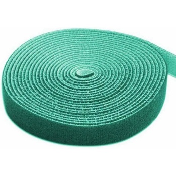 Велкро лента за аранжиране на кабели, 4 метра, 16 мм, зелена (iswt-roll-164greety)