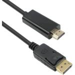 DeTech Кабел DeTech DP HDMI M/M, 14+1 cooper, 3м, Черен (18274)