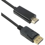 DeTech Кабел DeTech DP HDMI M/M, 14+1 cooper, 3м, Черен (18274)