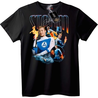 NOONEBRAND Тениска Human Torch Фантастичните Четирима - 2XL, White