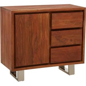 Premier Housewares Скрин от масивна акация в тъмно естествен цвят 92x82x40 cm Simla - Premier Housewares (5528449)