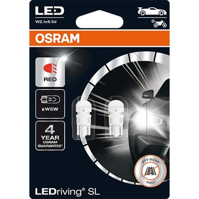 OSRAM 1W 12V W2.1X9.5D BLI2 2825DRP-02B