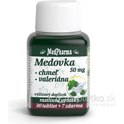 MedPharma Meduňka + chmel + kozlík 37 kapsúl
