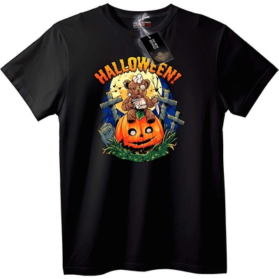 NOONEBRAND Тениска Плюшено мече с тиква за Halloween - 2XL, Black