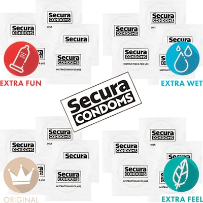 Secura Sada kondomů 20 ks