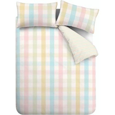Catherine Lansfield Двойно удължено спално бельо 230x220 cm Spring Check - Catherine Lansfield (BD/59760/W/KQS/PAT)