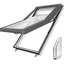 SKYLIGHT Střešní okno Bílá, Šedá RAL 7043, 78x140 cm