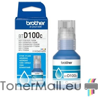Бутилка с мастило BROTHER BTD100C Cyan