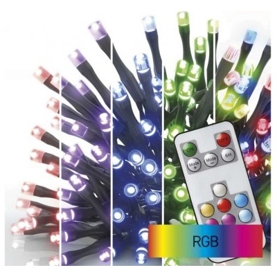 LED vianočná reťaz 10 m vonkajšia aj vnútorná RGB ovládač programy časovač 8592920100202