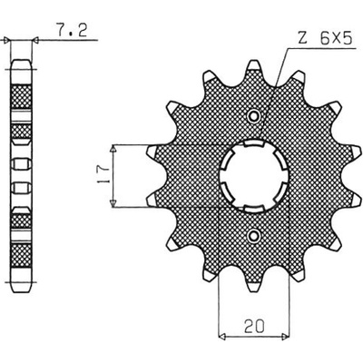 reťazové koliesko SUN22215, SUNSTAR (15 zubov) DERBI, HONDA