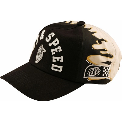 Troy Lee Designs TLD Unstructured Curved Snapback Finish Line Black / Pumice