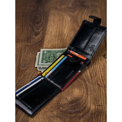 pánska peňaženka 323L RBA D BLACK RED čierna