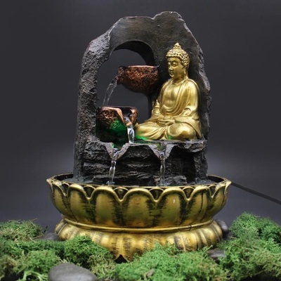 AWM Meditující Buddha zlatý 30 cm