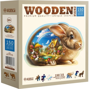 Wooden City Дървен пъзел Wooden City, 150 части - Заек (HE 0201-M)