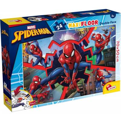 Lisciani Двулицев пъзел за оцветяване Lisciani - Spiderman, 24 части (LI99740)