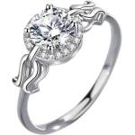 Silenti Jewelry Сребърен пръстен "Аура" - 6 - 52мм (16.6мм диам. )