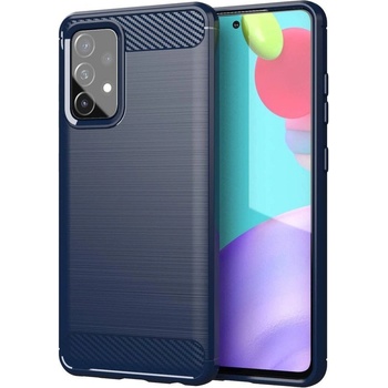 HQWear Калъф Carbon Case Flexible Cover TPU за Samsung Galaxy A72 4G, син (5907769324741)