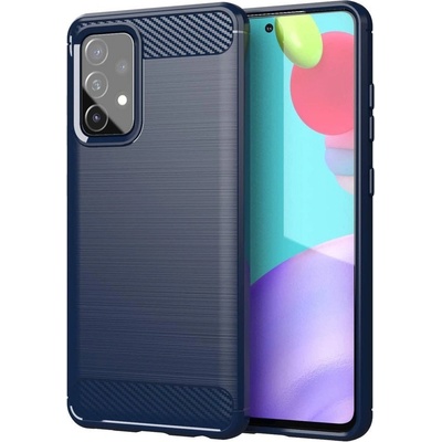 HQWear Калъф Carbon Case Flexible Cover TPU за Samsung Galaxy A72 4G, син (5907769324741)