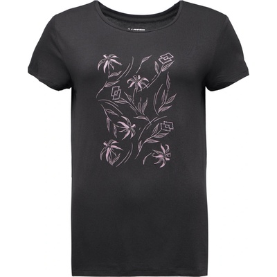 Lotto Flower Tee černá růžová