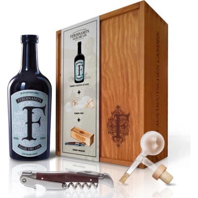 Ferdinand's Saar Dry Gin 44% 0,5 l (dárkové balení homebar set)