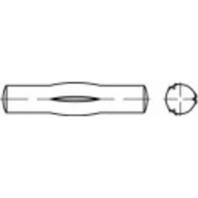 TOOLCRAFT 136486 čiastočne ryhovaný valcový kolík (Ø x d) 8 mm x 60 mm ocel 100 ks