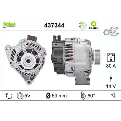 VALEO Alternátor VA 437344