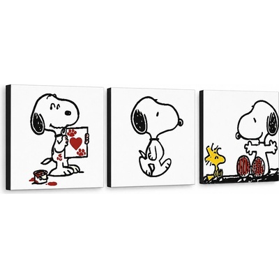 Ručne maľovaný POP Art obraz SNOOPY - 150x50 cm