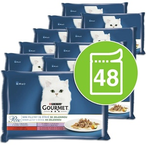 Gourmet Капсули Gourmet Perle, мини филета със зеленчуци в сос 48 x 85 г