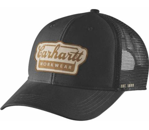 CARHARTT Twill Mesh-Back Script Patch cap black