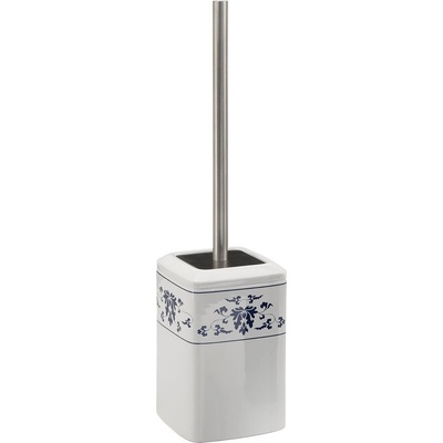 Cixi WC štětka na postavení porcelán bílá modrá