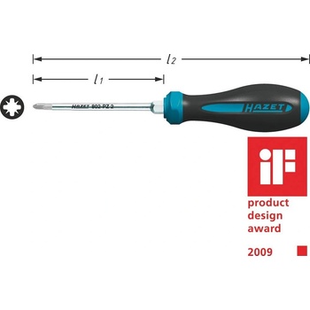 Hazet 802-PZ2 dielňa krížový skrutkovač PZ 2 Dĺžka drieku: 100 mm DIN ISO 8764-1, DIN ISO 8764-2; 802-PZ2