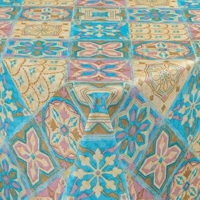 Obrus PVC 7743230 Marakesh modro-béžový, metráž 20 m x 140 cm, IMPOL TRADE