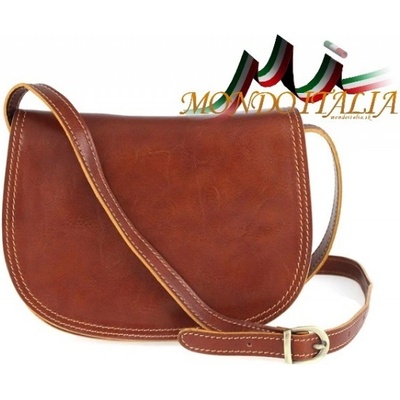 Made In Italy kožená kabelka na rameno 675 koňak