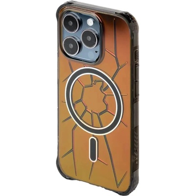 Kingxbar Кейс Kingxbar PQY Crack Series MagSafe за iPhone 15 Pro, черен (6959003513472)