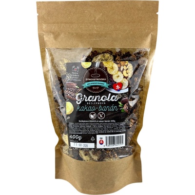 Žitnoostrovská bezlepková pekáreň Granola kakao banán 400 g