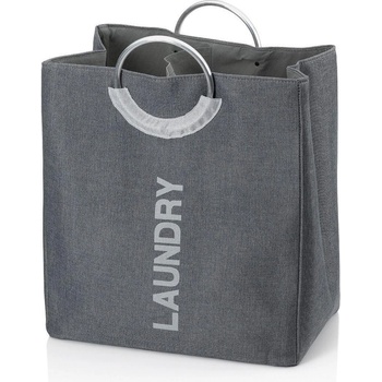 KELA Кош за пране от текстил с две отделения KELA Palma, тъмно сив (1012)