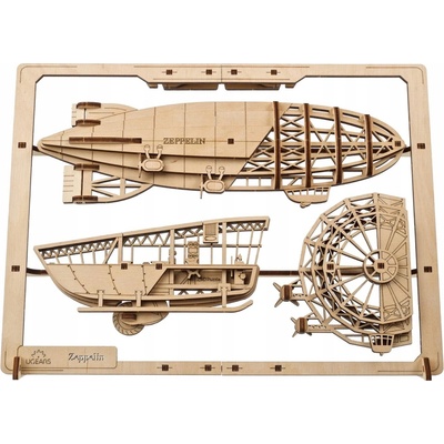 UGEARS 3D puzzle Zeppelin 2,5D 49 ks