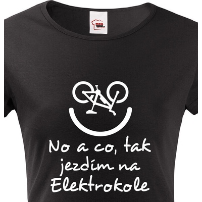 Dámské tričko Elektrokolo Černá