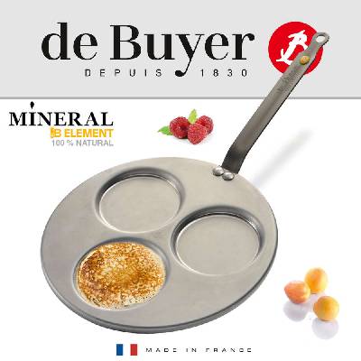 De Buyer | Oceľová panvica na lievance Mineral B Element, pr. 27 cm