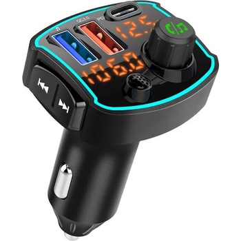 BC69 - Bluetooth FM трансмитер за автомобил с Bluetooth 5.0, зарядно QC 3.0, USB Type-C