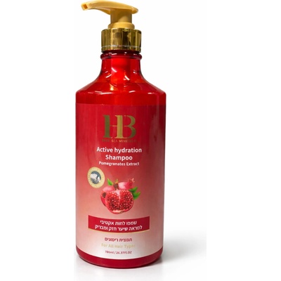 HB Dead Sea Minerals H&B Dead Sea Minerals Vlasový šampon s Extraktem z Granátového Jablka pro Silné a Lesklé Vlasy, 780 ml