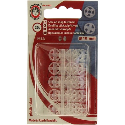 VTC Patenty plastové MIA čiré (10 mm)