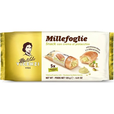 Matilde Vicenzi Millefoglie rolky z lístkového cesta s pistáciovým krémom 125g