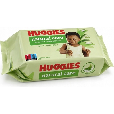 HUGGIES Baby vlhčené utierky Natural care Extra Care Aloe Vera 56 ks