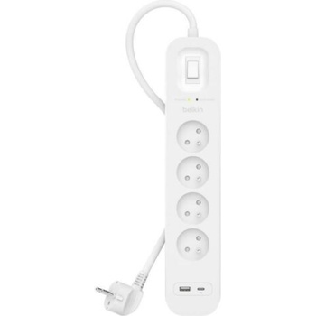 Image 1 of Belkin 4 Plug + 2 USB 2 m Switch (SRB001CA2M)