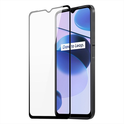Dux Ducis 9D Издръжливо пълноекранно Закалено стъкло 9H с рамка за Realme C35, черен (съвместимо с кейс) (6934913039823)