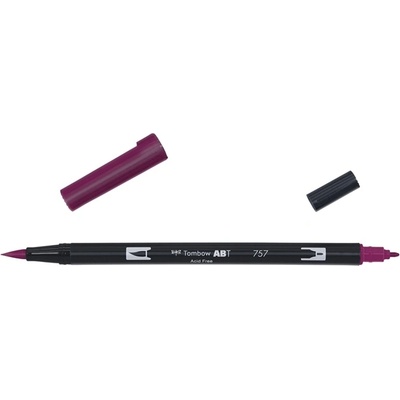 Tombow Marker ABT Dual Brush 757 port червено (ABT-757)