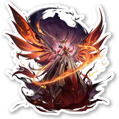 Genshin Impact Samolepka La Signora Fire