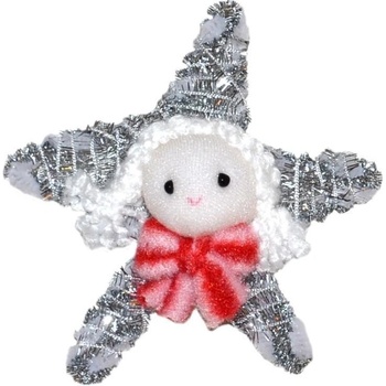 Wiky Dekorace vánoční - hvězda bílo-stříbrná