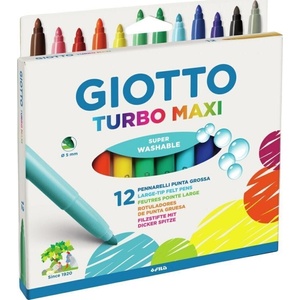 GIOTTO Turbo Maxi Комплект маркери 5 mm Смес 12 бр (<![CDATA[F07620000]]>)